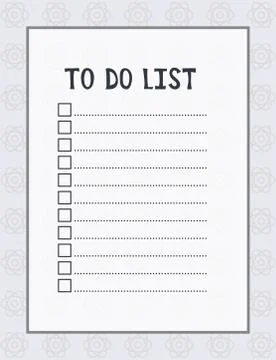 To do list. Stock Illustration