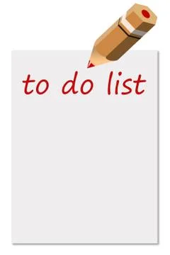 To do list Illustrazione stock