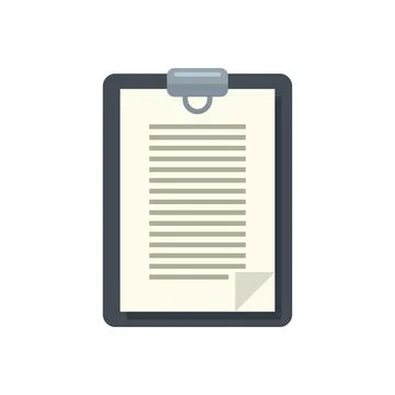 To-do list important icon flat isolated vector Stock Illustration