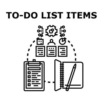 To do list items planning workflow tasks icon イラスト素材