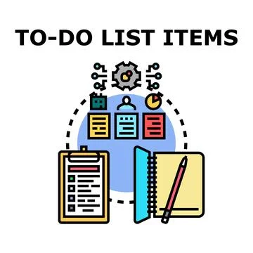 To do list items planning workflow tasks icon Stock Illustration