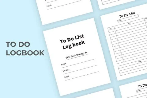 To-do list KDP interior. To-do list notebook and Task tracker. KDP interior w Illustrazione stock
