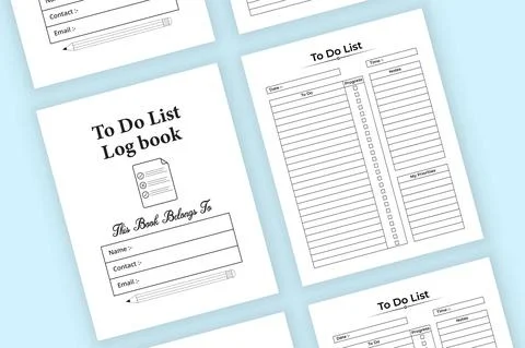 To-do list KDP interior. Time management journal. KDP interior work list note イラスト素材