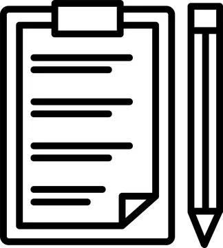 To Do List Line Icon Design Stock Illustration