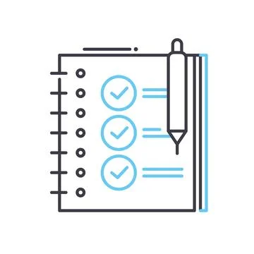 To do list line icon, outline symbol, vector illustration, concept sign Illustrazione stock