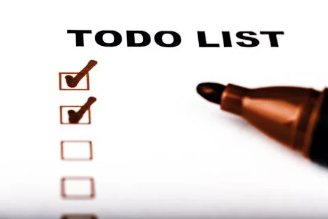 To Do list with marker Stock Photos