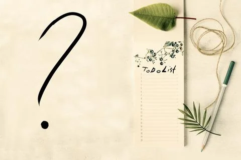 To do list notebook, pencils and plants on the white background Stock Photos