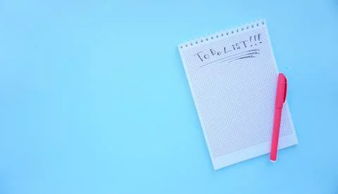 To-do list. Notepad with to-do list. pen Notepad for writing photo Stock Photos