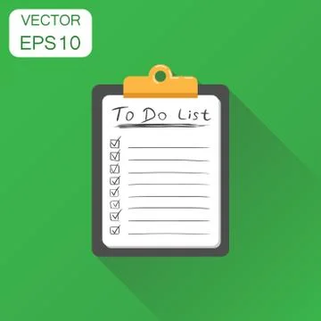 To do list notepad icon. Business concept task notebook pictogram. Vector ill Illustrazione stock
