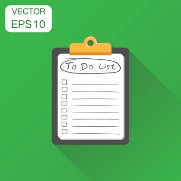 To do list notepad icon. Business concept task notebook pictogram. Vector ill Illustrazione stock