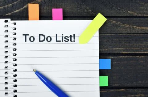 To do list on notepad 스톡 사진