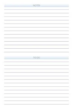 To do list notes personal planner diary template in classic strict style. ind Stock Illustration