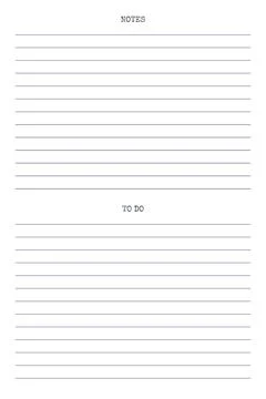 To do list notes personal planner diary template with type written font. Mont Illustrazione stock