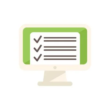 To do list online icon flat vector. Web course Illustrazione stock