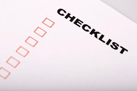 To Do list or checklist with check marks isolated on white Stock Photos