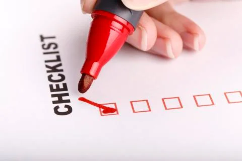 To Do list or checklist with check marks isolated on white Stock Photos