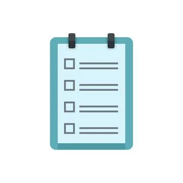 To-do list pin icon flat isolated vector Stock Illustration