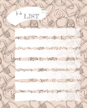 To do list , planner note-taking , collage witch doodle. Lined field for notes Stock Illustration
