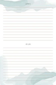 To do list planner trendy template with handwritten font and delicate waterco Stock Illustration