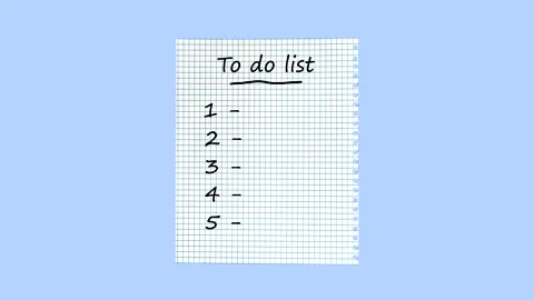To do list planning on a piece of paper Stock Footage 153092317
