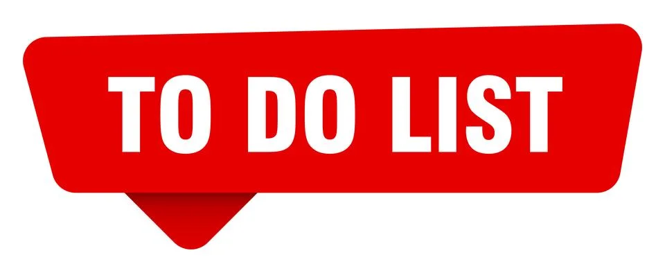 To do list red sticker isolated on transpatent background. to do list sign Stock Illustration