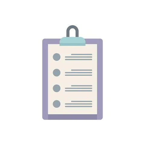 To-do list reminder icon flat isolated vector Stock Illustration
