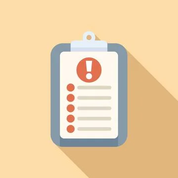 To do list rush job icon flat vector. Office work Stock-Illustration