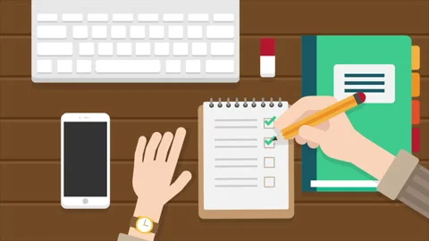 To Do List Scene Video stock 205061832