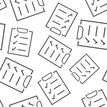 To do list seamless pattern background. Business flat vector illustration. Ch Stock Illustration
