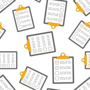 To do list seamless pattern background. Business flat vector illustration. Ch Stock Illustration