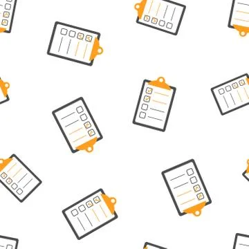 To do list seamless pattern background. Business flat vector illustration. Ch Stock Illustration