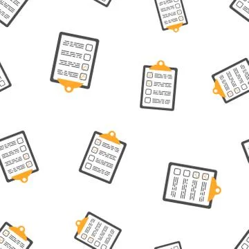 To do list seamless pattern background. Business flat vector illustration. Ch Stock Illustration