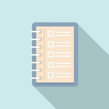 To-do list sheet icon, flat style Stock Illustration