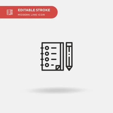To Do List Simple vector icon. Illustration symbol design template for web mo Illustrazione stock