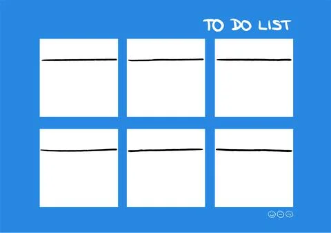 To Do List Sketch on Blue Background イラスト素材