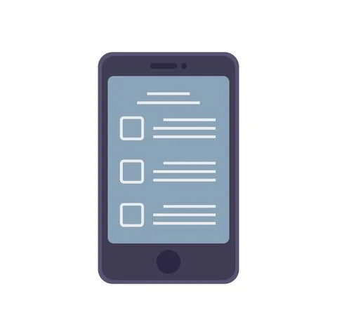To-do list smartphone icon flat isolated vector Stock Illustration