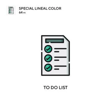 To do list Special lineal color icon. Illustration symbol design template for Stockillustratie