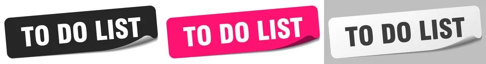 To do list sticker. to do list sticker set on white background Stock Illustration