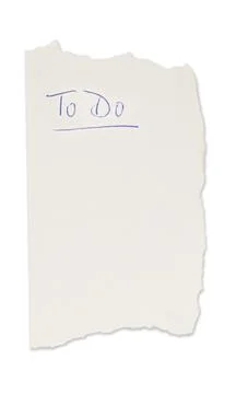 To Do List on Sticky Note Isolated on White Background Stock Photos