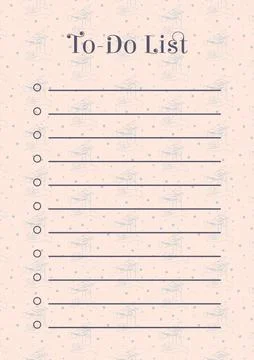 To do list study planner. Worksheet template with witchcraft pattern, Hallowe Stockillustratie