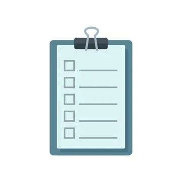 To-do list task icon flat isolated vector Illustrazione stock