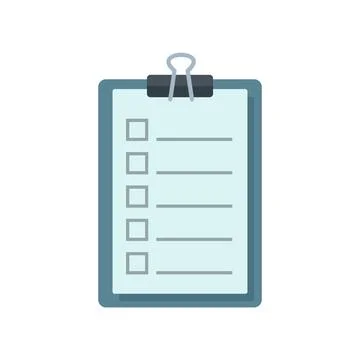 To-do list task icon flat isolated Stock Illustration