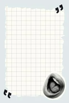 To do list template with halftone collages Stock Illustration