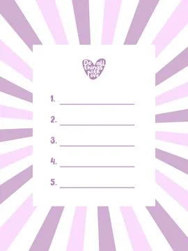 To do list template Stock Illustration