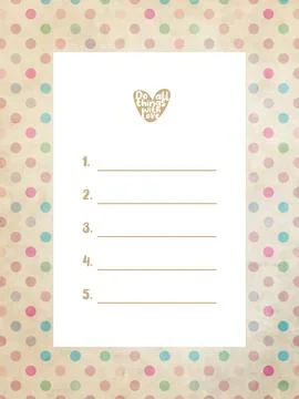 To do list template Stock Illustration