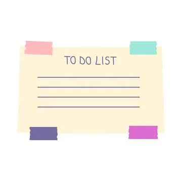 To do list template. Vector flat hand drawn illustration. Perfect for plannin Illustrazione stock