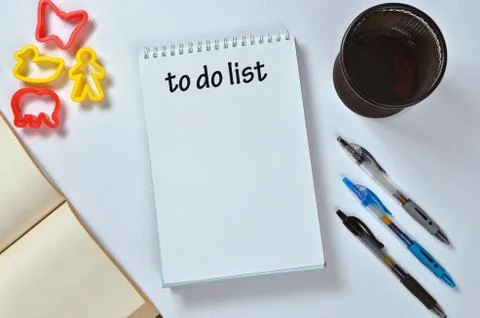 To do list text on notepad Stock Photos