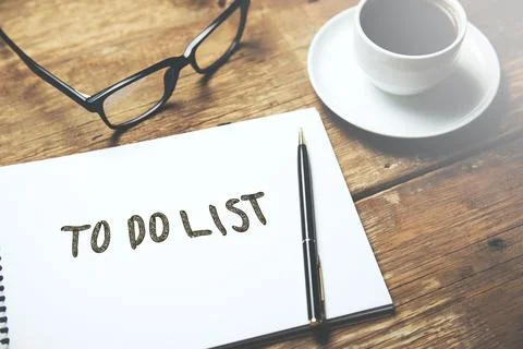 To do list text on page Stock Photos