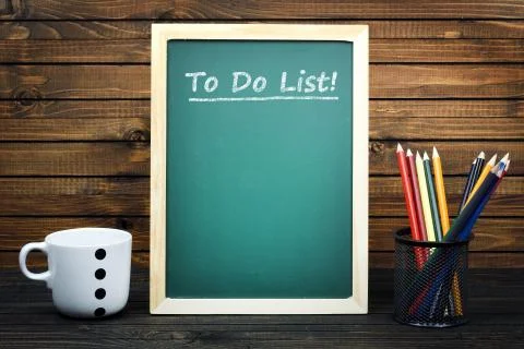 To do list text on school board Stock Photos