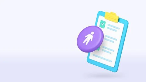 To do list time management efficiency control 3d icon banner copy space vecto Stock Illustration